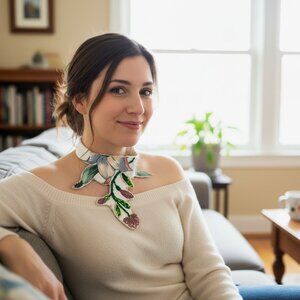 Handmade Beaded Necklace,1920s Summer Chic, wedding, bridal, SHIPS FREE